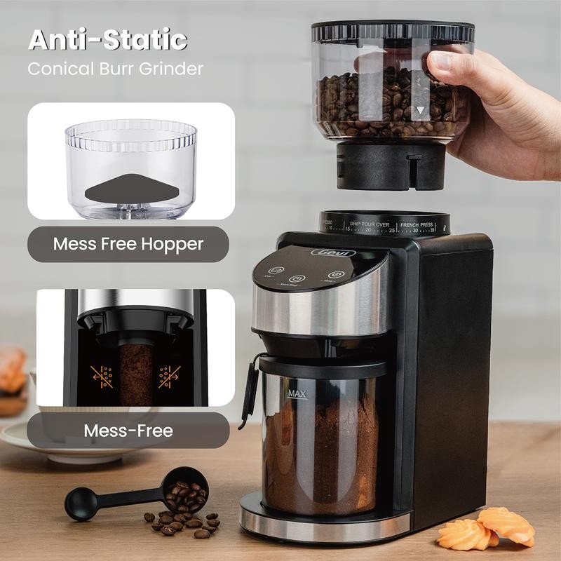 Gevi Electric Coffee Grinder | 35 Grind Settings | Conical