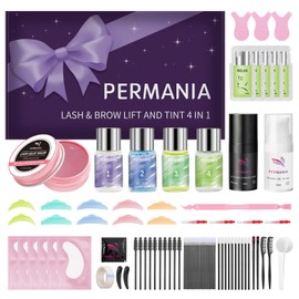 Permania Eyelash Lifting, Eyelash Colour, Black, 2-in-1 Eyelash Lifting Set with Colour Black, Results Last Up to 6 Weeks, for Use at Home or in the Salon