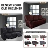 molasofa Recliner Sofa Covers - 8 Pieces Stretch Leather Like