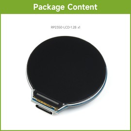 Waveshare RP2350 MCU Board, with 1.28inch Round LCD, Dual-core & Dual-Architecture Design, 240×240 Pixels, 65K Color, IPS Panel