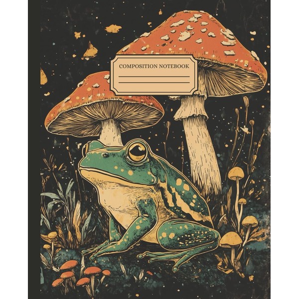 "Frog & Mushroom Vintage" Composition Notebook: A Classic Blend of