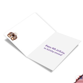 NobleWorks Funny 80th Birthday Milestone Greeting Card with 5 x 7 Inch Envelope (1 Card) Horse Teeth - 80 C10671MBG