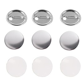 25 Sets 75MM Metal Blank Button Badge Parts Set Badge Button Shell and Pin Back Machine Round Pin Maker for DIY Arts Crafts