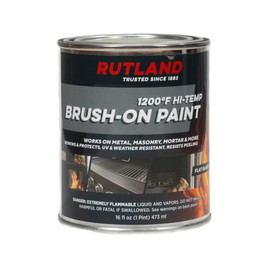 Rutland Products, Black Rutland 1200-Degree F Brush-On Flat Stove Paint, 16 Fluid Ounce, Fl Oz (Pack of 1)