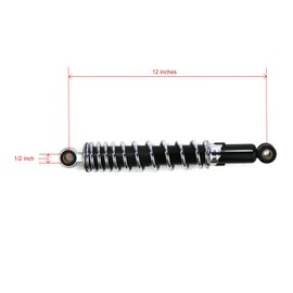 The ROP Shop (Set of 4) 12" Adjustable Shock Absorbers for Various Go Kart & Mini-Bike Models