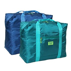 Foldable Travel Duffel Bag 20'' Lightweight Waterproof Travel Luggage Bag(Pack of 2), A-Blue, One_Size