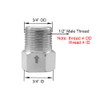 BesNPT Stainless Steel 1/2" Female to 1/2" Male Check Valve