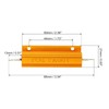 PATIKIL 100W 2.5 Ohm Aluminum Shell Resistor 2pcs Aluminum Housing