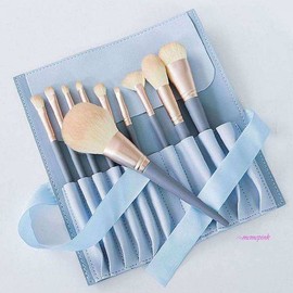 미미샵O Beginner's 10-Piece Set Makeup Pastel Light Blue Brushes