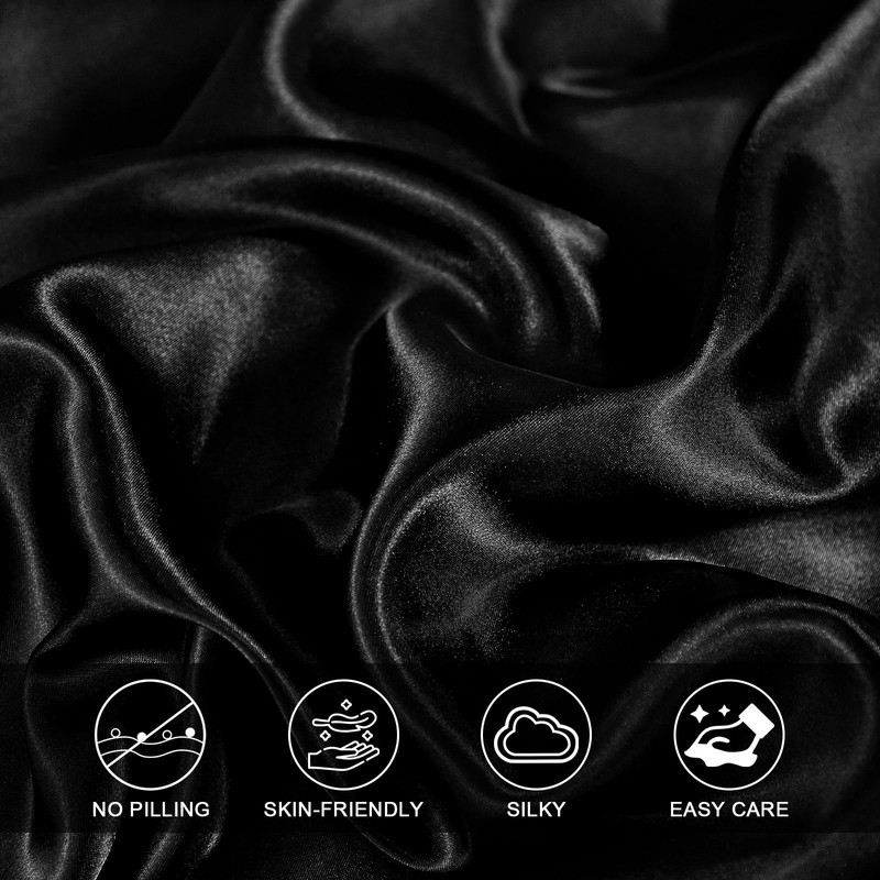 Guchuang Bedding Black Silk Ruffle Bedding Set Luxury Duvet Cover