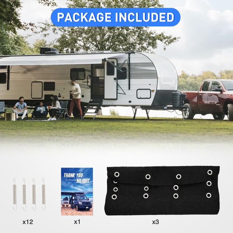 Nilight RV Step Covers 3 Pack 20 inch, Fits 8-10"
