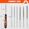 ValueMax Needle File Set, Interchangeable Mini Wood Metal File Set,