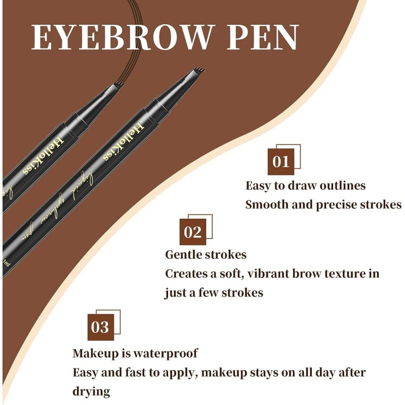 Hellokiss 3D Eyebrow Tattoo Fork Pen Microblading 4Tip Brow Enhancer