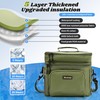Ruthfot Double-Layer Insulated Cooler Foldable Lunch Box, Leakproof Cooler Bag