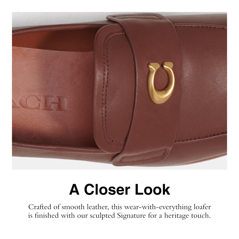 Coach, Tanner Loafer, Saddle, 7 D