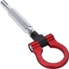 Tow Hook Ring Retractable Folding Attachment Orientation Adjustable Black Car