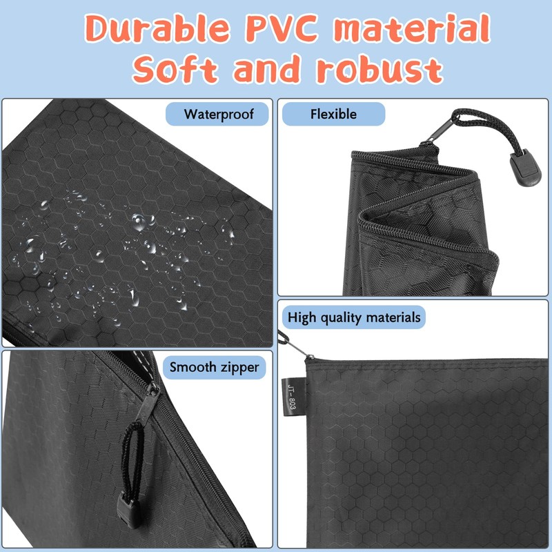 LUHIUMOYA A4 Document Bag, Waterproof Document Bag with Zip, Bag