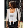 Women Crop Cardigan Sheer Mesh Bolero Shrug for Dress Tie
