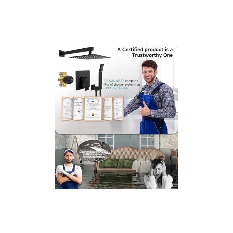 SR SUN RISE Shower Faucet Set & System - 10
