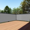 TANG 3' x 12' Gray Balcony Privacy Screen Fence 200GSM