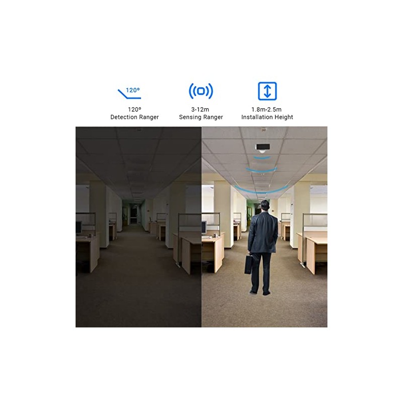 Motion Detector PIR Sensor for Security Lighting Change Time Settings
