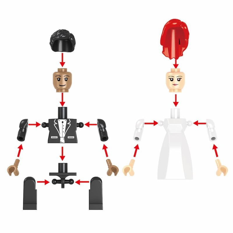 Nativity Bricks Bride & Groom Figurine