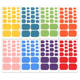 WOKOTO 20 Sheets Full Wraps Solid Color Toe Nail Polish Strips Self-Adhesive Nail Art Stickers Decals Manicure Decoration Kit with Nail File for Women Girls DIY Supplies