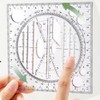 Multifunctional Drawing Ruler, Multifunctional Geometric Ruler, CuiCanfla 4 Pieces Geometric