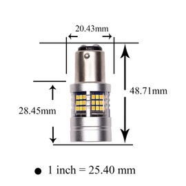 HYUGA 1157 2057 2357 7528 LED Turn Signal Light Anti Hyper Flash CANBUS Error Free Switchback Dual Color Bulb White Amber BAY15D | G54 Series (Pack of 2)