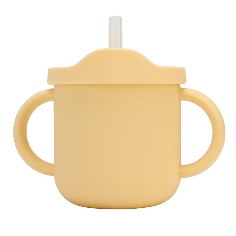 Silicone Sippy Cups Double Handles Lightweight Toddler Training Cup with
