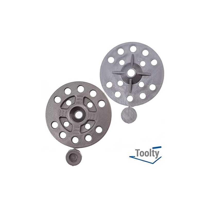 Toolty Plastic Washers - 100 Pcs of 56mm - Black