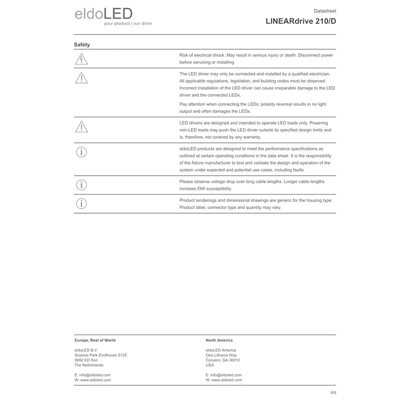 eldoLED | LIN210D1 8A DALI Full-Colour Dimmable LED Driver |