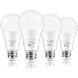 Brightever LED Light Bulbs, 100 Watt Equivalent A19 LED Bulbs, 13W 4000K Neutral White 1500 Lumens Non-Dimmable Bright E26 Edison Medium Screw Bulbs for Home Bedroom Kitchen Living Room Office Lamp, 4-Pack