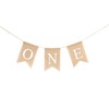 LOVENJOY 1st Birthday Decorations Rustic Burlap Banner for Baby Boy