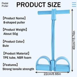 Multifunctional Tension Rope Fitness Pedal Training Rope Drawstrings, Safe and Non-Toxic Abdominal Trainer, Sit-Up Device and Full Body Trainer with Elastic Pull Rope Multifunctional Sports Equipment