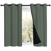 NICETOWN Dark Mallard 100% Blackout Curtains 45 inches Long, 2