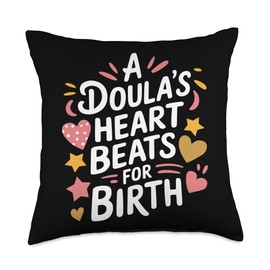 Labor Midwifery Design Birth Postpartum Doula Midwife Throw Pillow