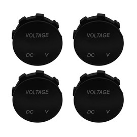 4X Voltage Meter Universal Voltmeter Digital Display Water LED Green Color for 12V-24V DC Car Automobile Truck