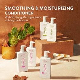 Native Vanilla & Cactus Flower Volumizing Conditioner contains Naturally Derived Ingredients| All Hair Types - Color & Treated, Fine to Dry Damaged |Sulfate & Dye Free, 16.5 fl oz each (2 Pack)