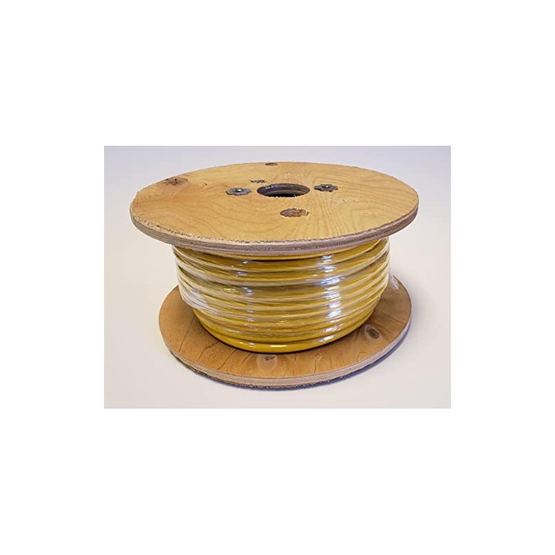 Yellow Vinyl Coated Wire Rope Cable, 3/16" - 1/4", 7x19: