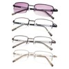Gr8Sight 4-Pack Half-Rim Reading Glasses For Men and Women With