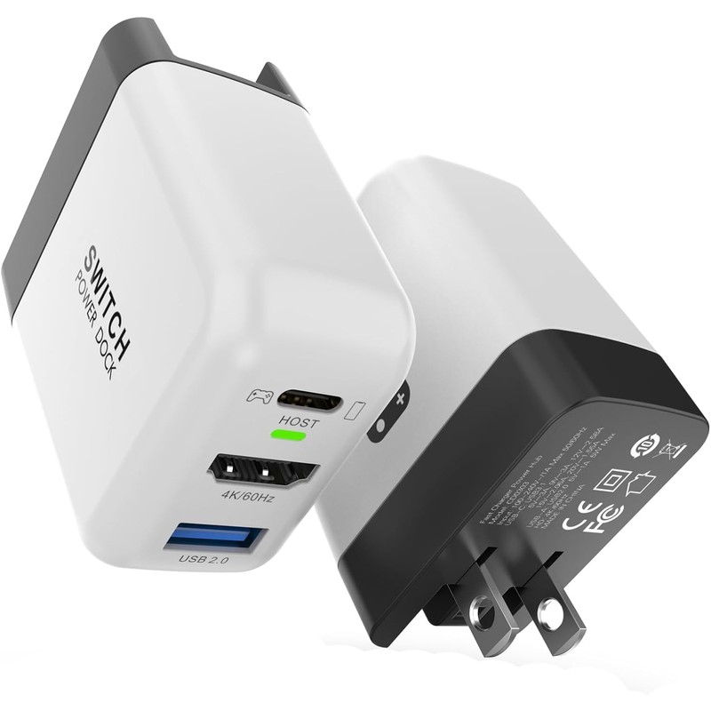 TreasLin Switch Replacement Dock, PD 36W USB C Charger for
