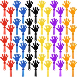 ZCYSRLQIN 48 Pcs 6 Colors Hand Clappers 7.5 Inch Clappers Noisemakers Noise Makers Party Favors Plastic Clapper Sporting Events Cheers Ball Dance Basketball Football Noisemakers （6 Colors）