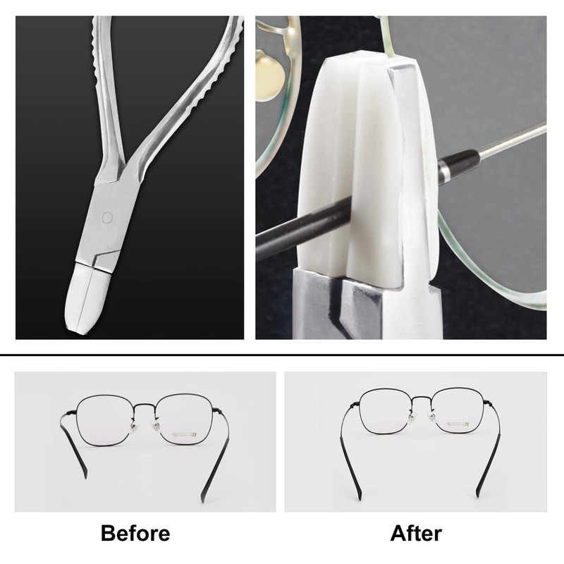 SPEEDWOX Eyeglasses Frame Pliers 6 Inches Round Nose Nylon Jaw
