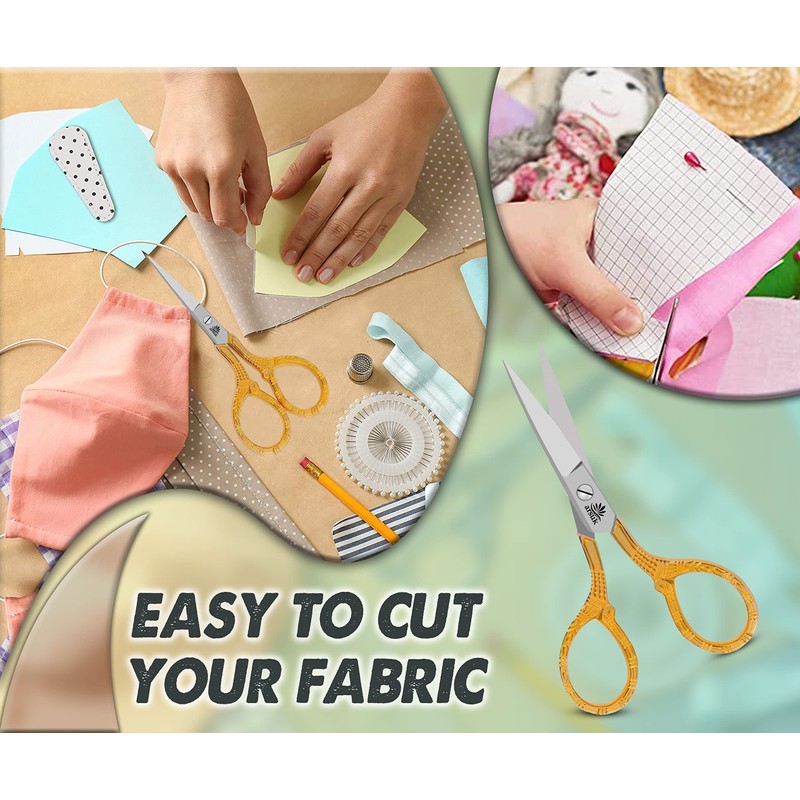 ARSUK Premium Embroidery Scissors Small – Sharp, Multi-Purpose Threading Scissors