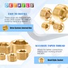Glarks 6Pcs Copper 1/2'' NPT Male Pipe Plug Fitting