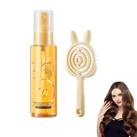 Nutri Oil Elixir, Hair Serum, Hair Strength Oil, Spendet Feuchtigkeit, Repariert Geschädigtes Haar Macht das Haar Geschmeidiger und Glänzender, Für Alle Haartypen Geeignet, Inklusive Kamm
