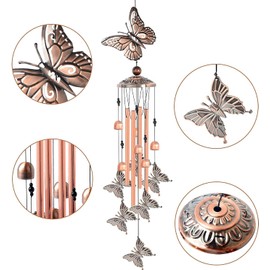 Campanillas de viento de mariposa con tubo de aluminio
