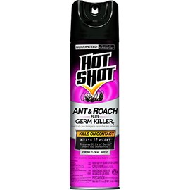 Hot Shot HG-14460 Ant and Roach Killer with Germ Killer Aerosol, Fresh Floral Scent, 17.5-Ounce