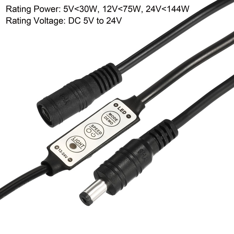 sourcing map LED Strip Dimmer, 12V to 24V 3 Keys